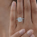 Square Cushion Lab Diamond Eternity Engagement Ring Rings