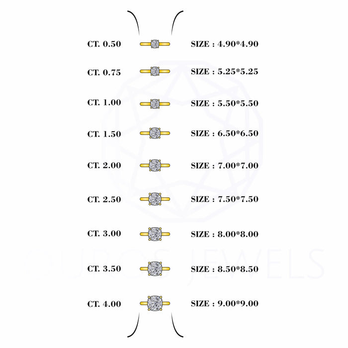 IGI Certified Cushion Cut Engagement Ring Ring