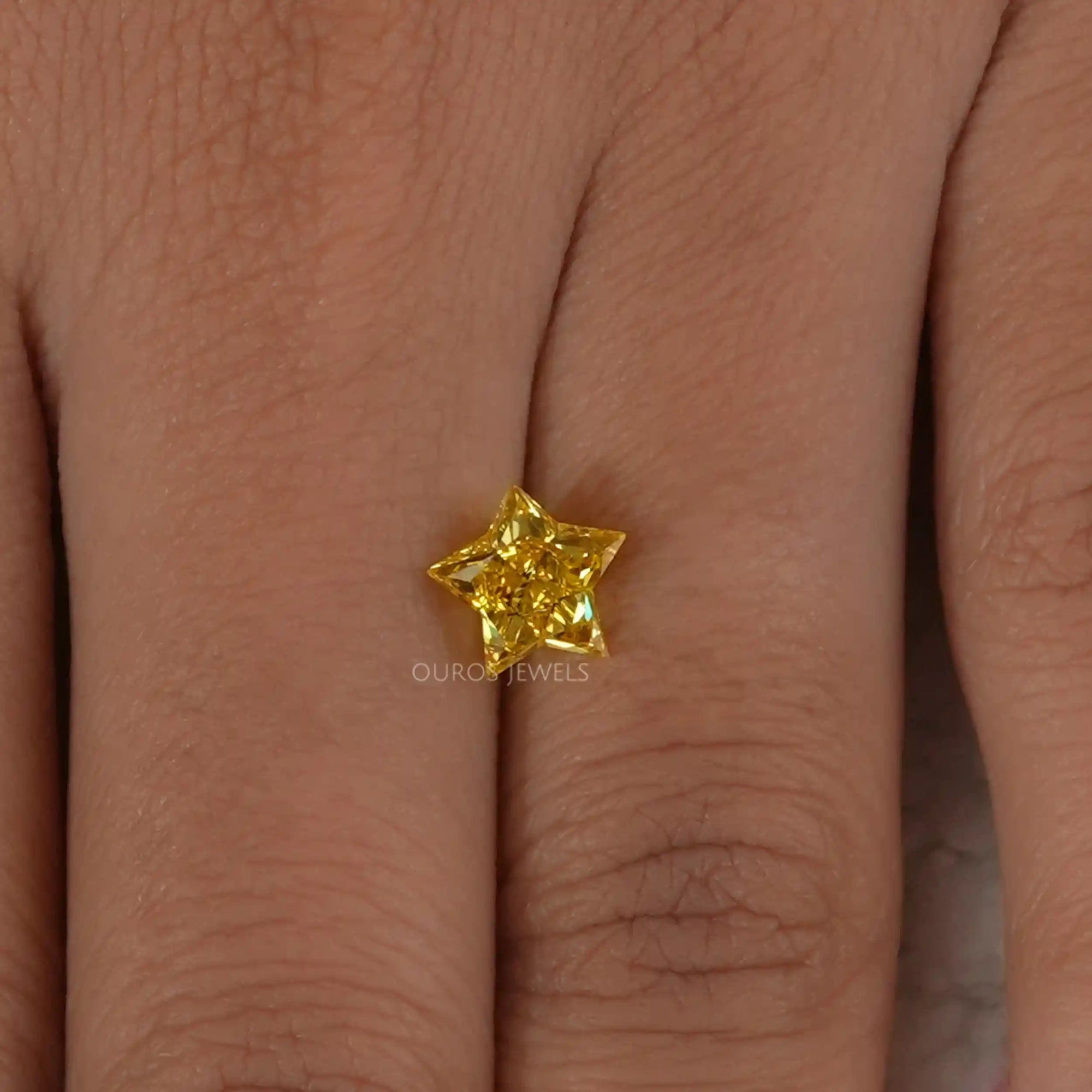 Fancy Yellow Star Cut Lab Grown Diamond