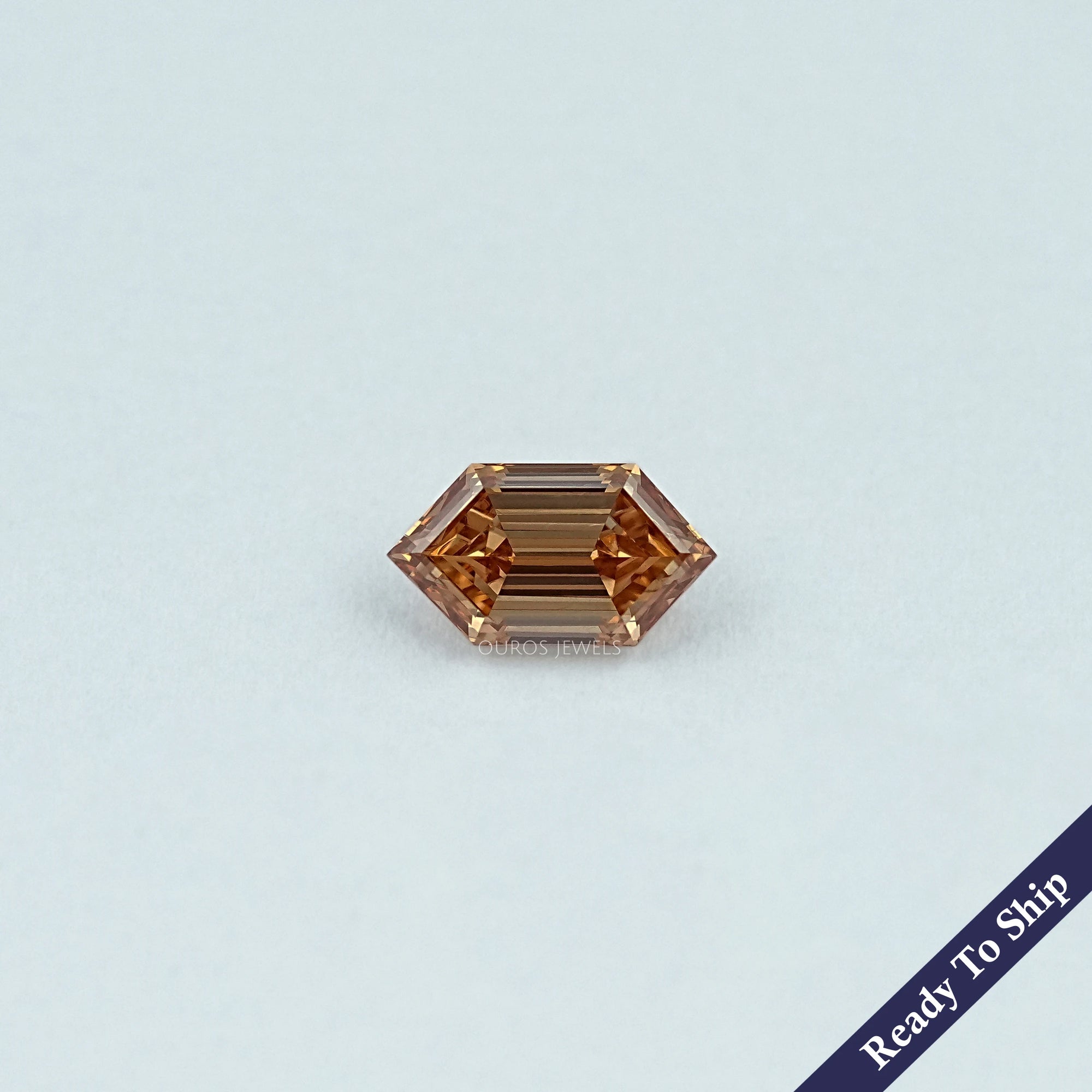 Step Cut Dutch Marquise Lab Champagne Diamond Loose
