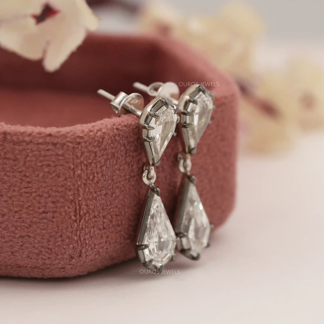 Step Cut Pear And Kite Cut Lab Drop & Dangle Earrings Earrings