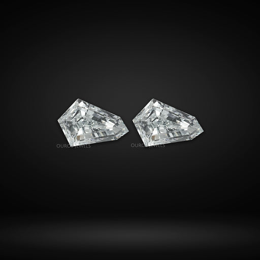 Step Cut Shield Diamond Matching Pair