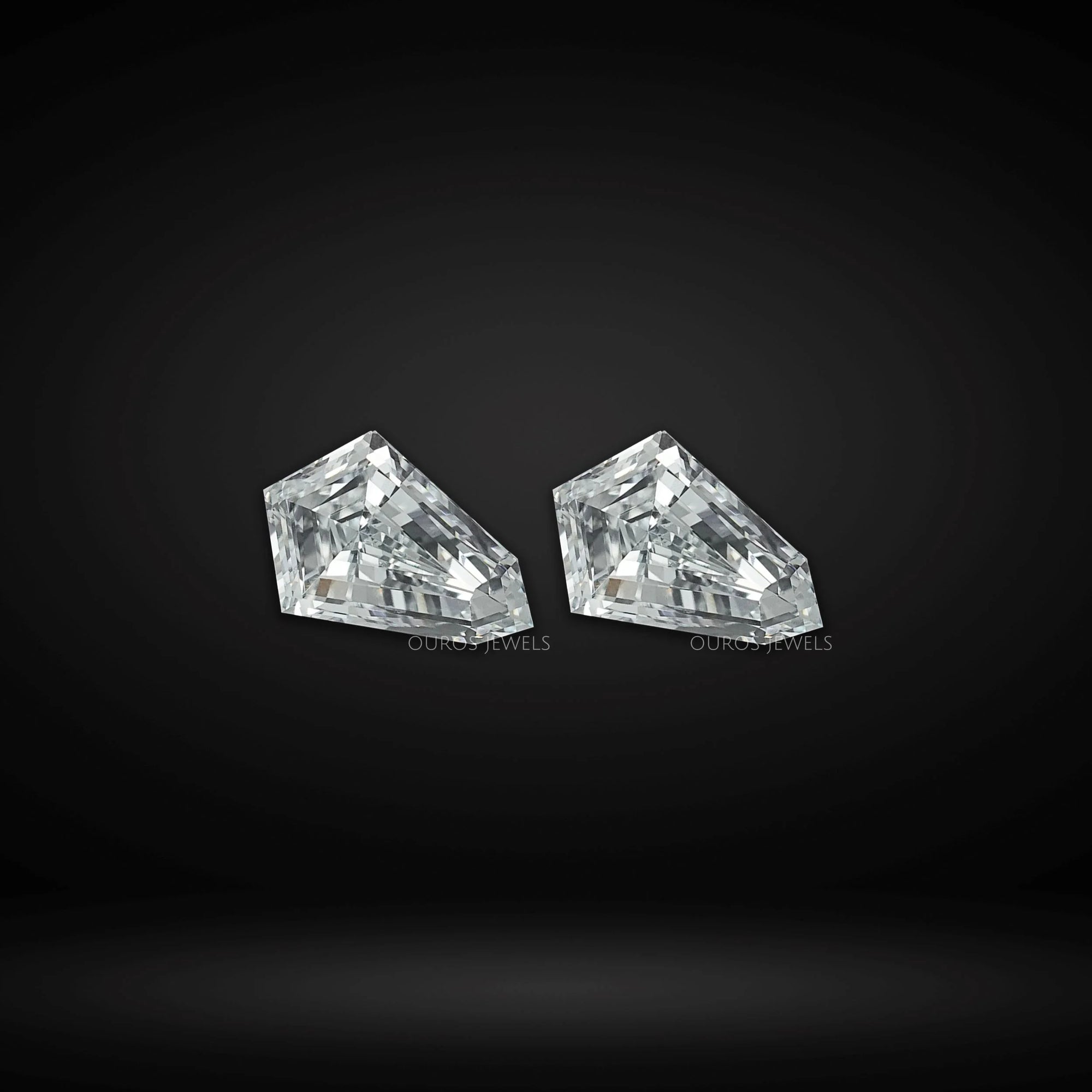 Step Cut Shield Lab Diamond Pair Loose