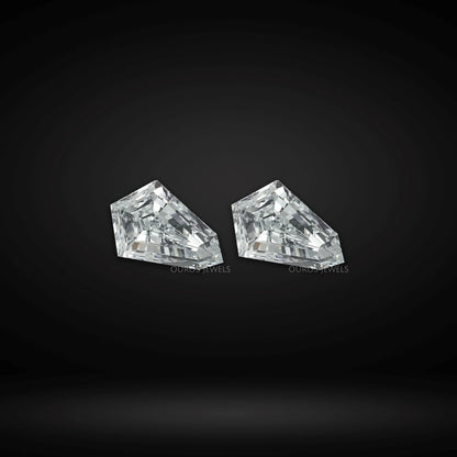 Step Cut Shield Lab Diamond Pair Loose