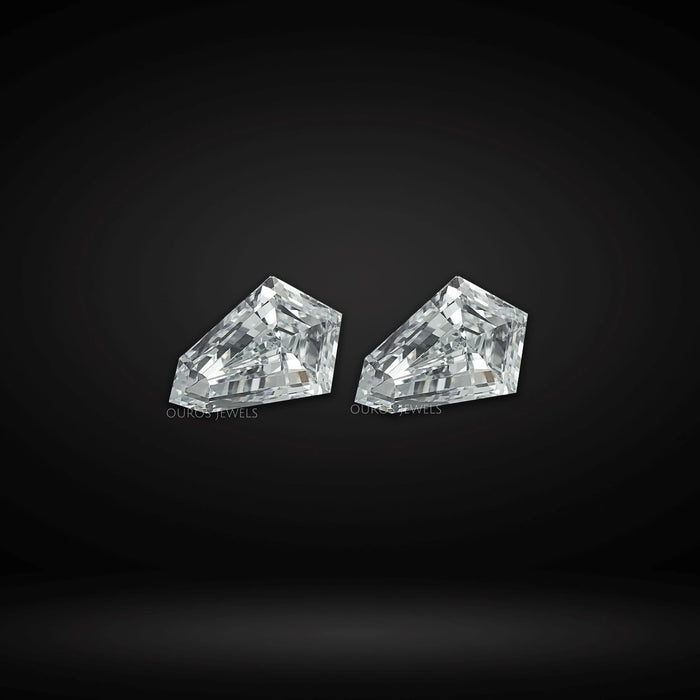 Step Cut Shield Lab Diamond Pair Loose
