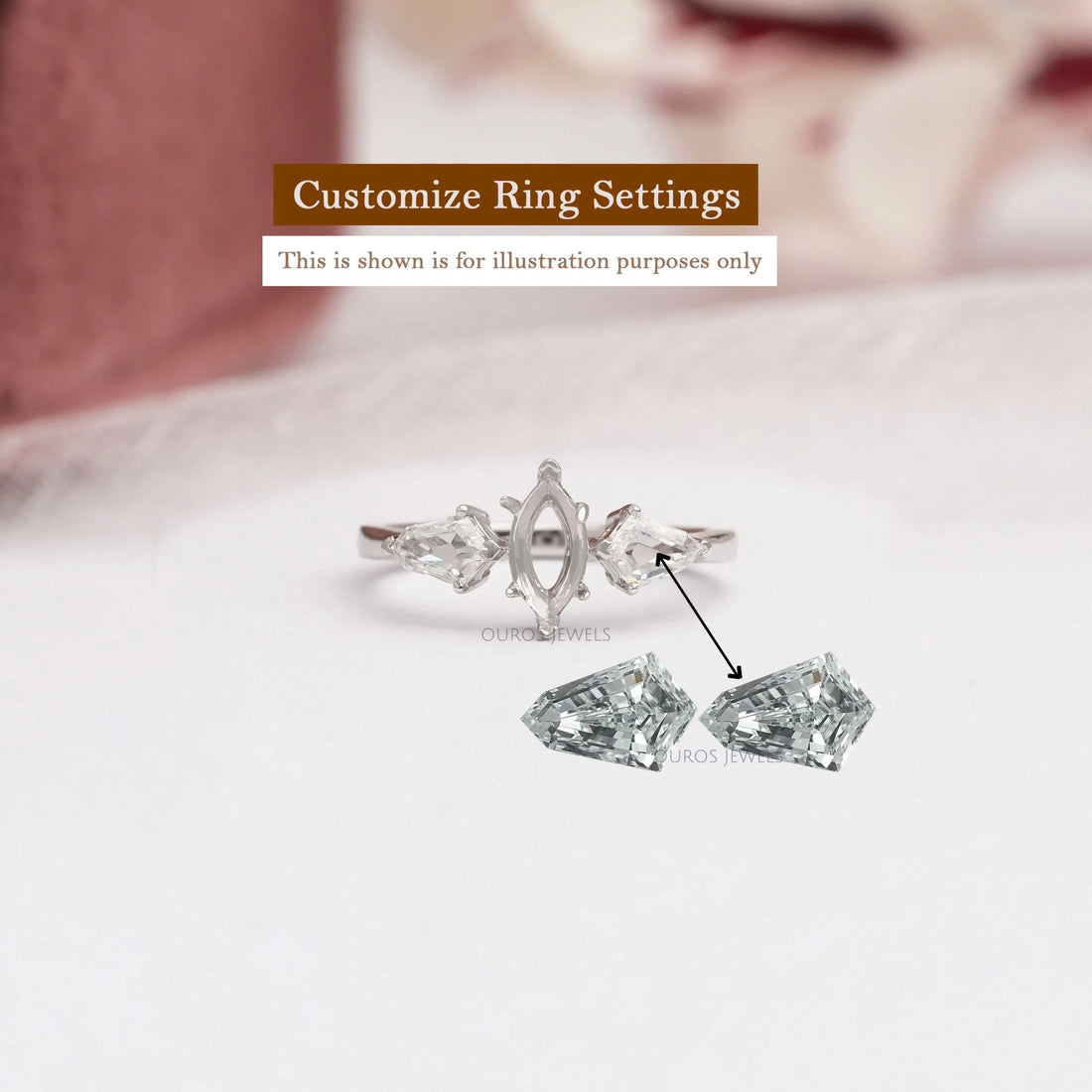 Step Cut Shield Lab Diamond Pair Loose