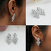 [Step Cut Lab Diamond Earrings]-[Ouros Jewels]