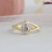 [Pear Cut Solitaire Lab Diamond Ring]-[Ouros Jewels]