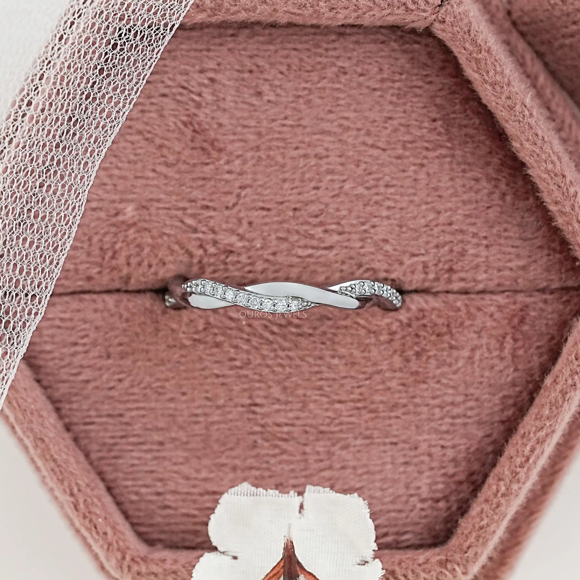 Twisted Infinity Round Diamond Eternity Band Ring