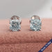 Cushion Blue Lab Diamond Stud Earring