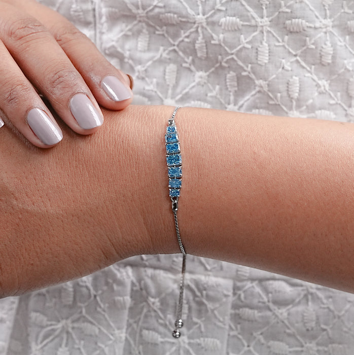 Fancy Color Diamond Chain Bracelet 18K Solid Gold - Radiant Bracelet