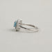 Fancy Blue Cushion Cut Double Halo Lab Diamond Ring Rings