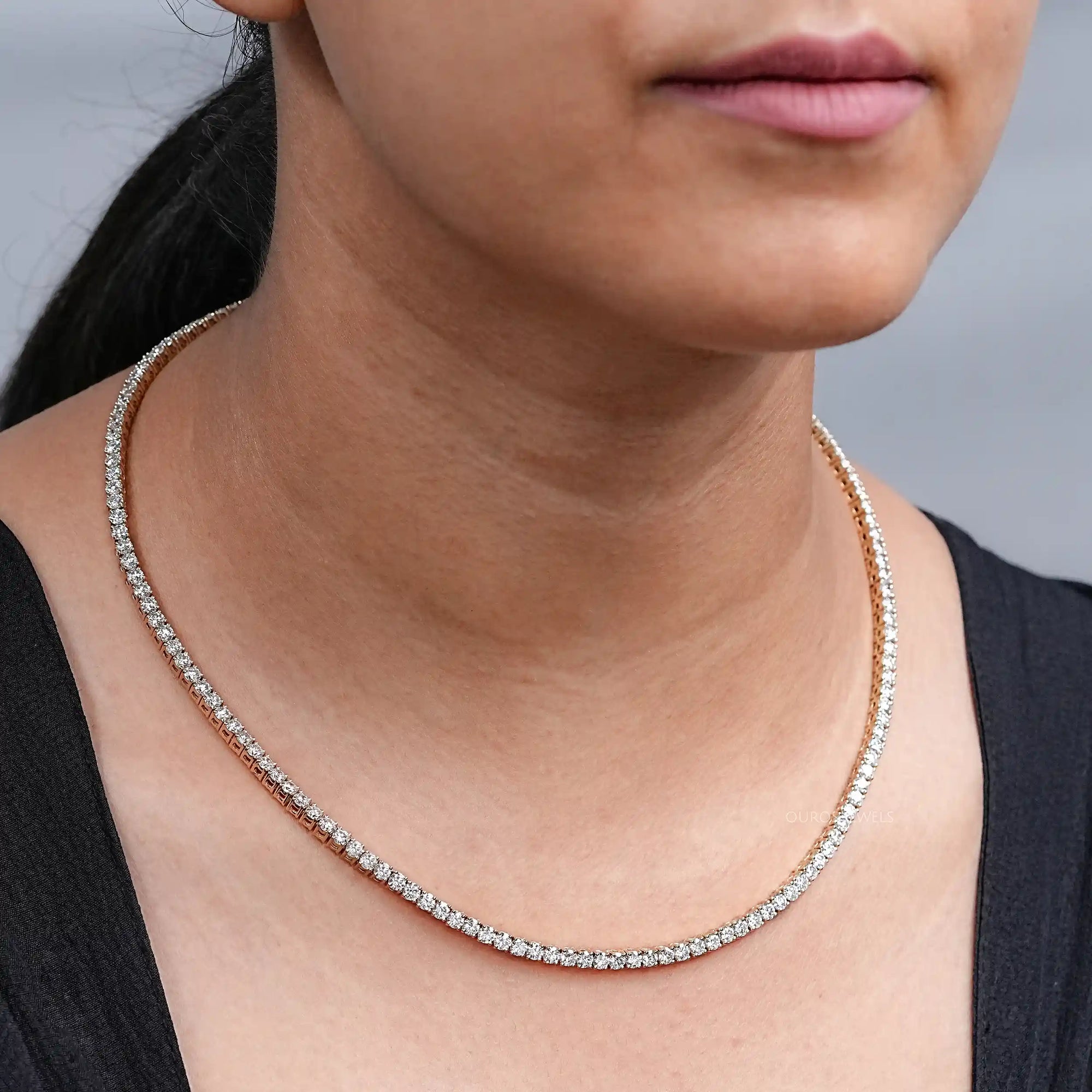 Round Cut Lab Grown Diamond Stunning Necklace Necklaces