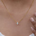 Oval Cut Lab Diamond Solitaire Pendant Necklaces