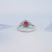 Cushion Cut Red Ruby Split Shank Halo Engagement Ring Ring