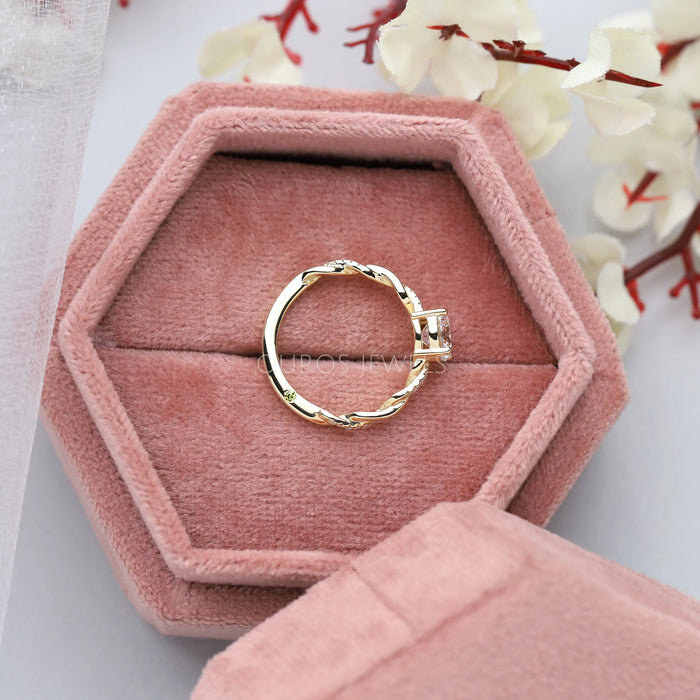 Twisted Round Cut Lab Created Diamond Anniversary Ring