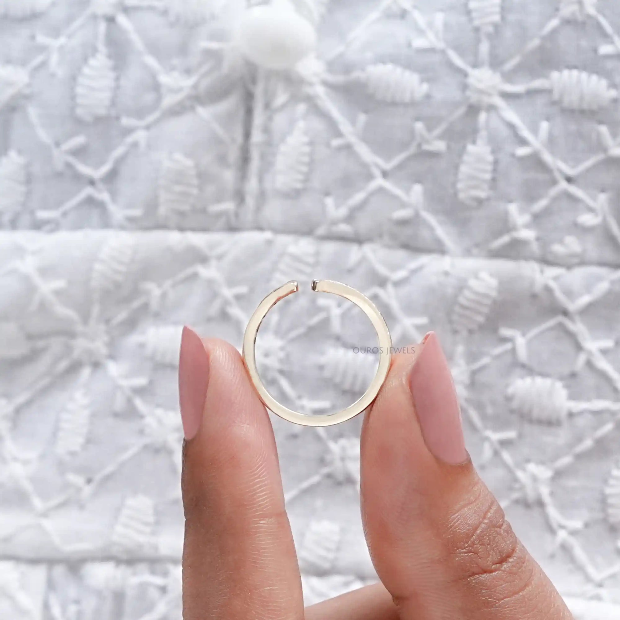 Channel Set Baguette Diamond V Shape Wedding Band Ring