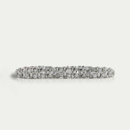 Round Brilliant Lab Diamond Tennis Bracelet Bracelet