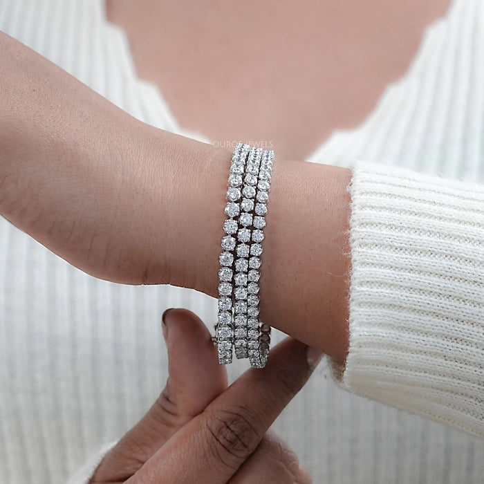 Classic Lab Grown Round Diamond Tennis Bracelet