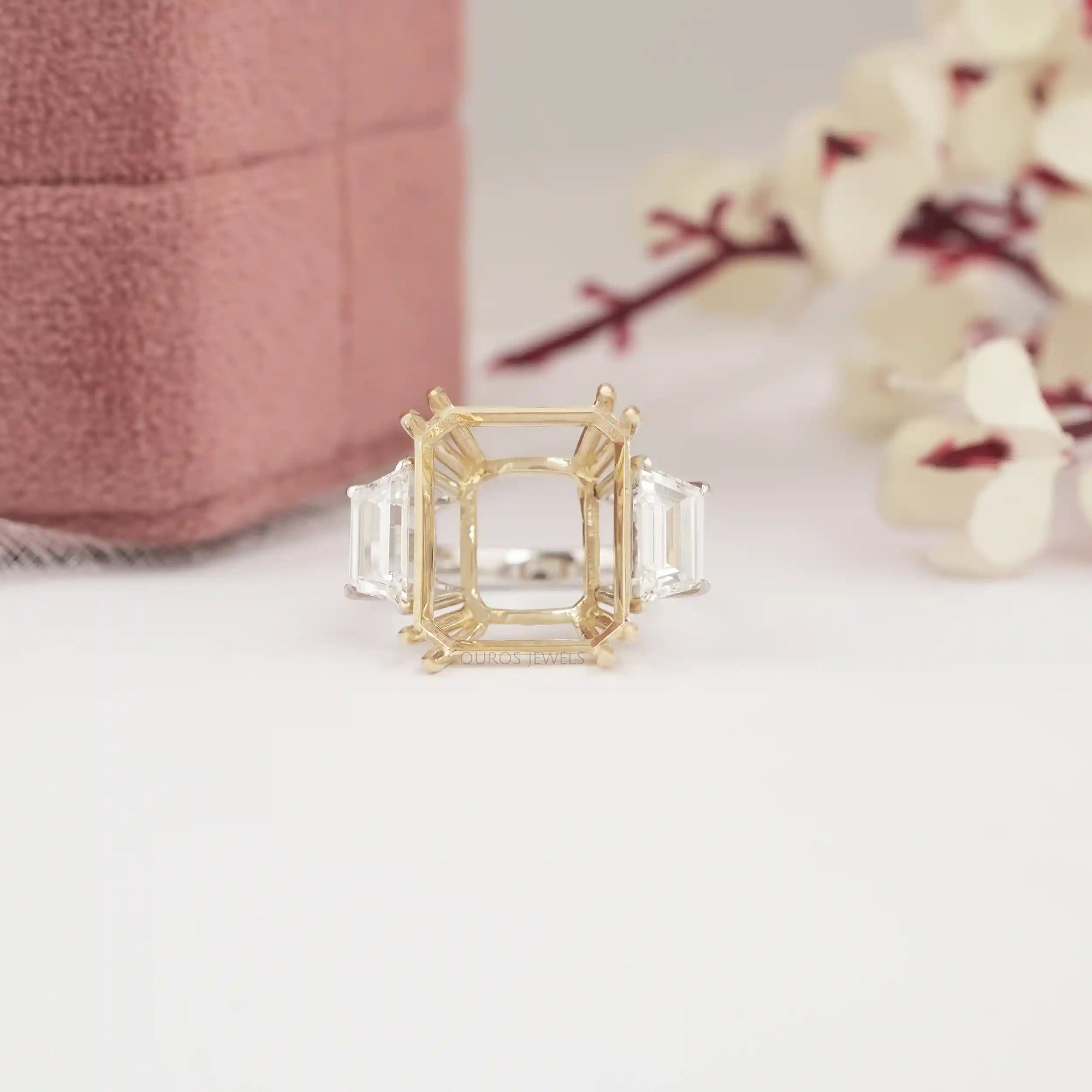 Semi Mount Three Stone Ring Settings Rings