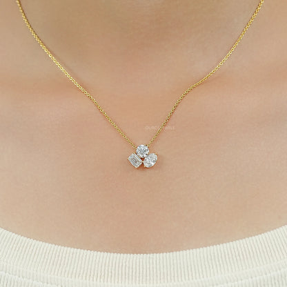 Trio Lab Grown Diamond Pendant Necklaces
