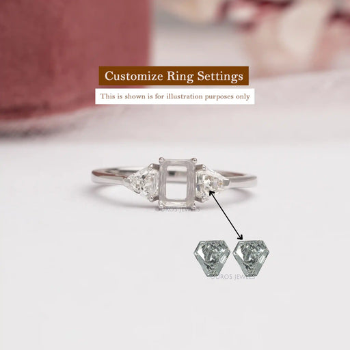 Customize Ring Setting of Calf Cut Side Diamonds 