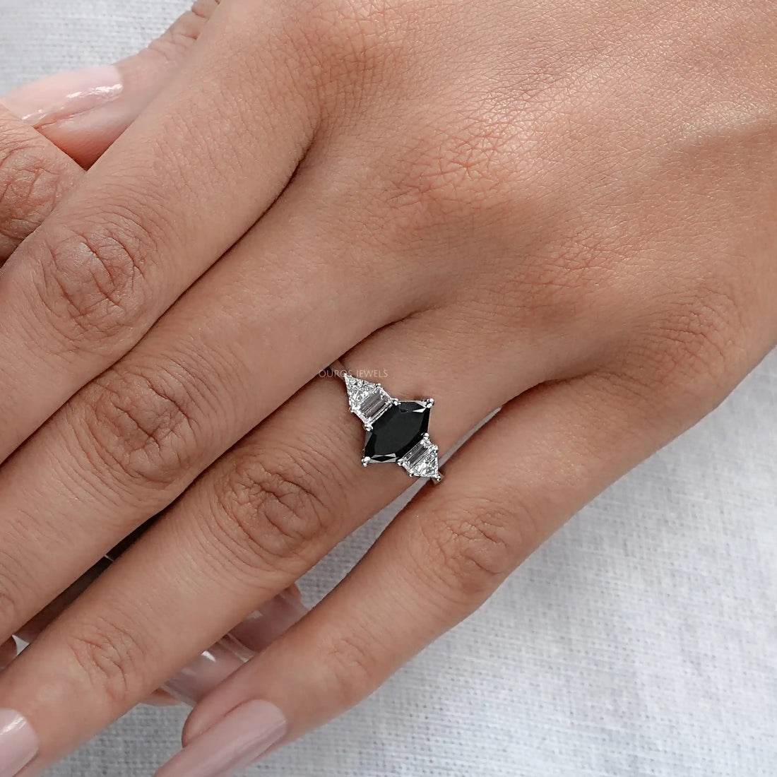 Dutch Marquise Black Diamond Anniversary Ring Ring