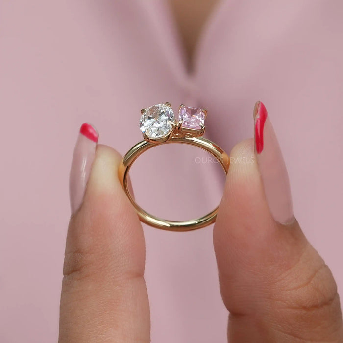 [Toi Et Moi Diamond Engagement Ring]-[Ouros Jewels]