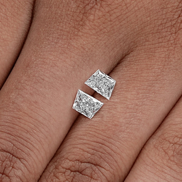 Brilliant Cut Trapezoid Lab Grown Diamond Pair