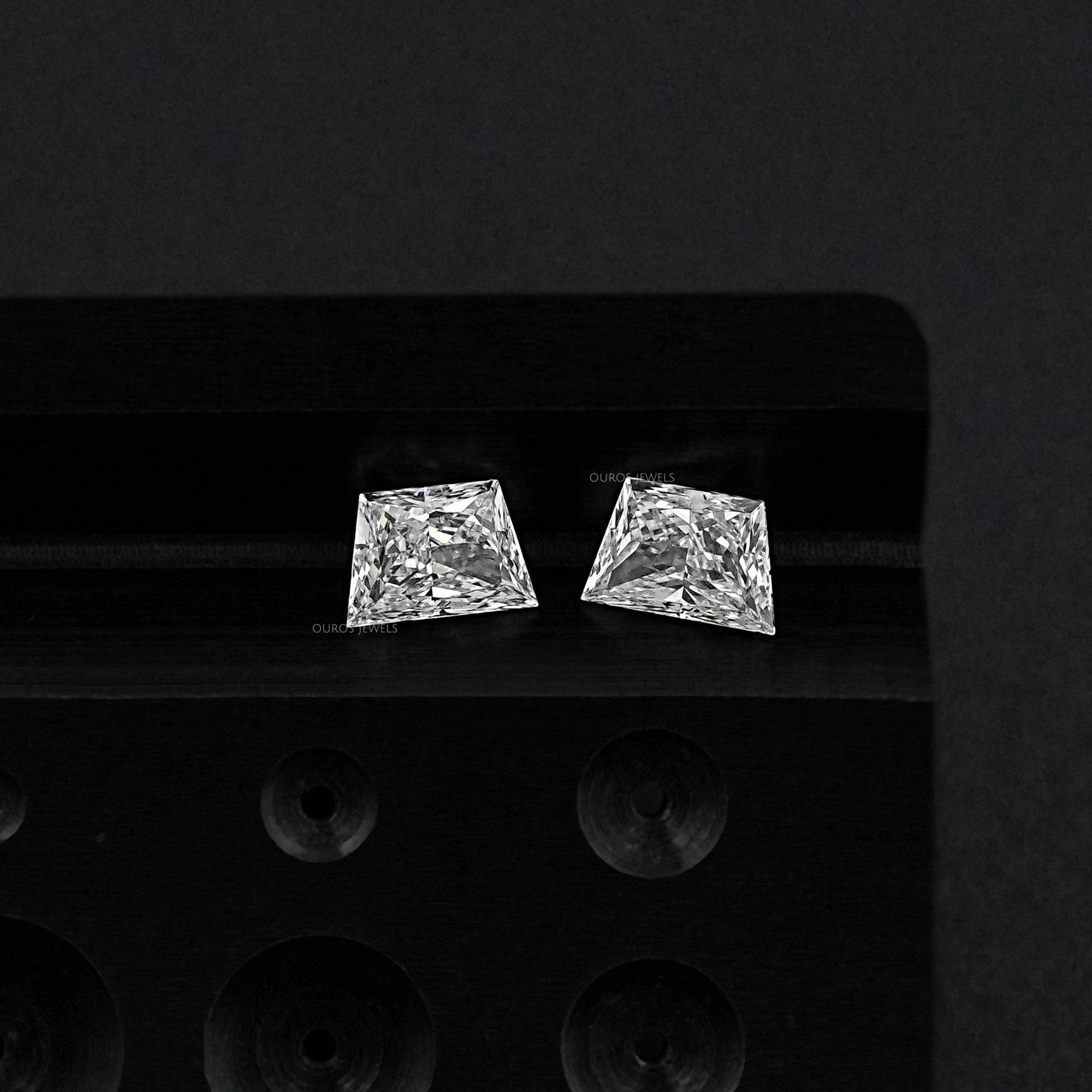 Brilliant Cut Trapezoid Lab Grown Diamond Pair