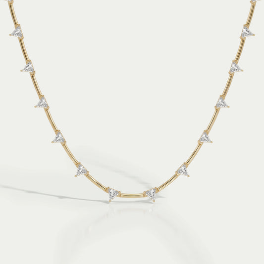 Triangle Cut Bar Chain Necklace Necklaces