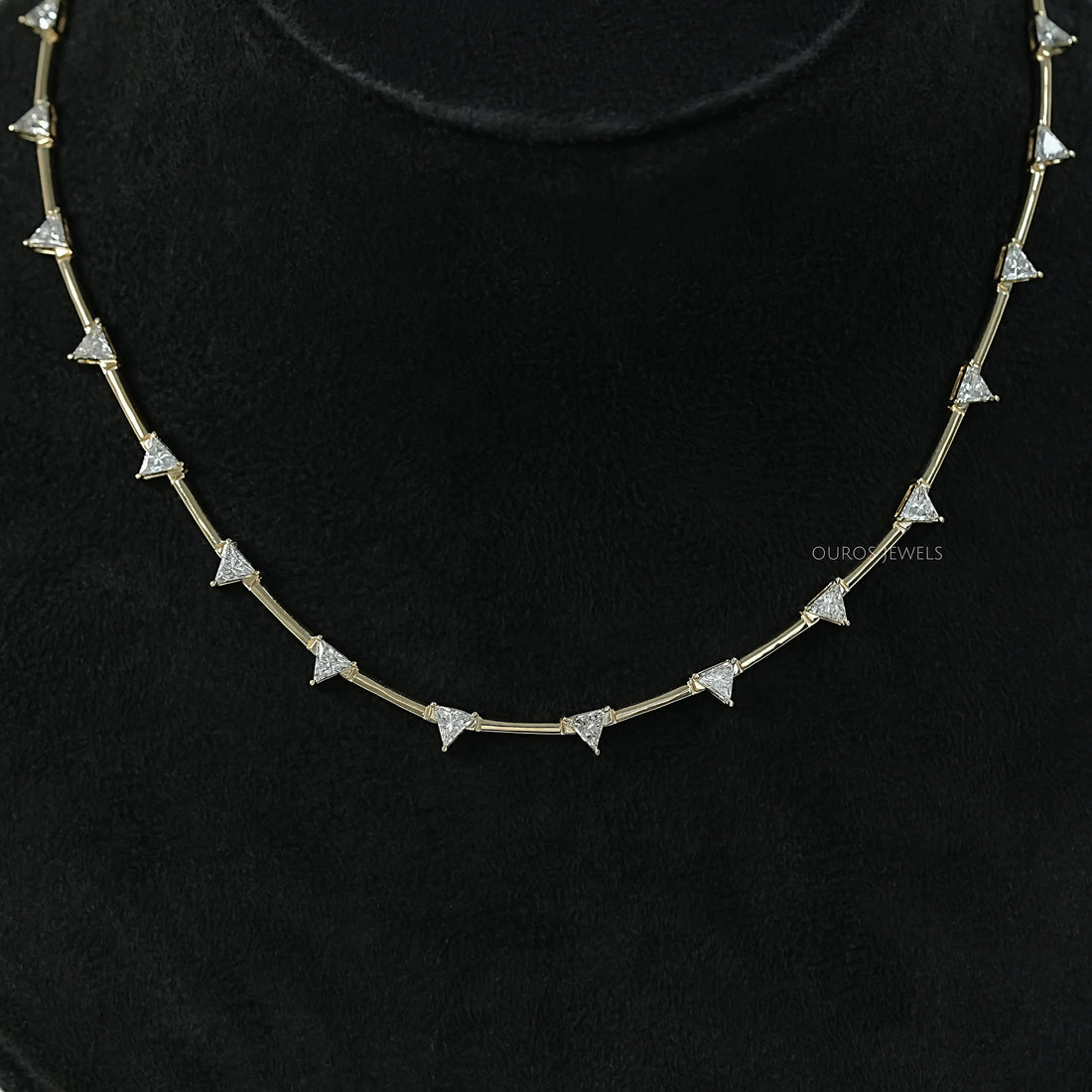 Triangle Cut Bar Chain Necklace Necklaces