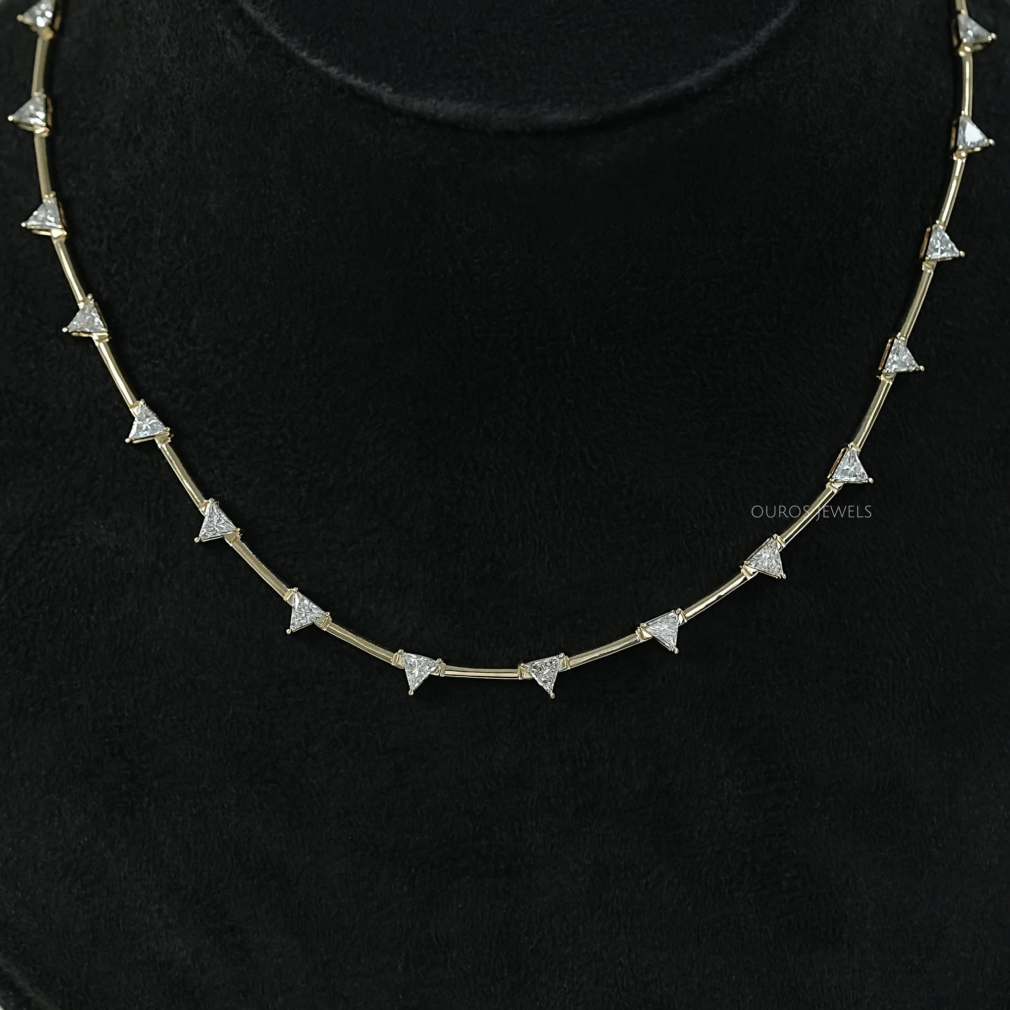 Triangle Cut Bar Chain Necklace Necklaces