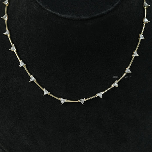 Triangle Cut Bar Chain Necklace Necklaces