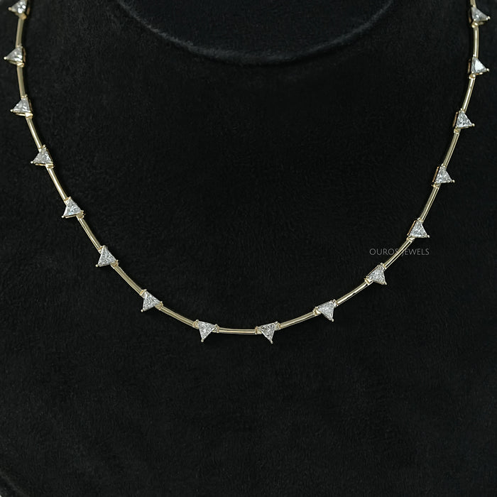 Triangle Cut Bar Chain Necklace Necklaces