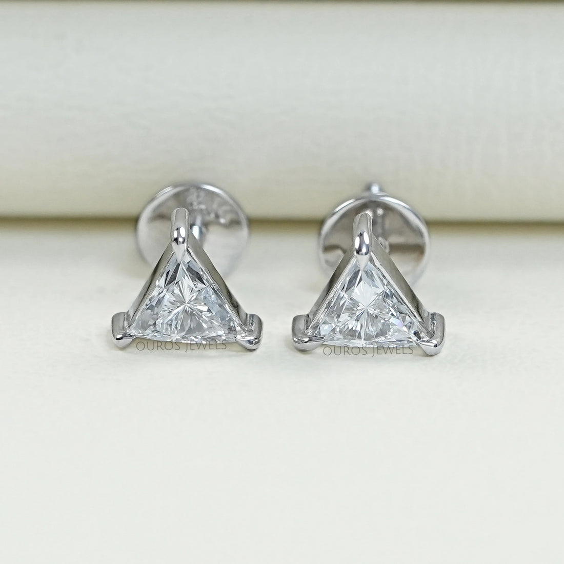 Triangle Cut Lab Diamond Stud Earrings Earrings