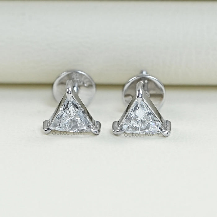 Triangle Cut Lab Diamond Stud Earrings Earrings