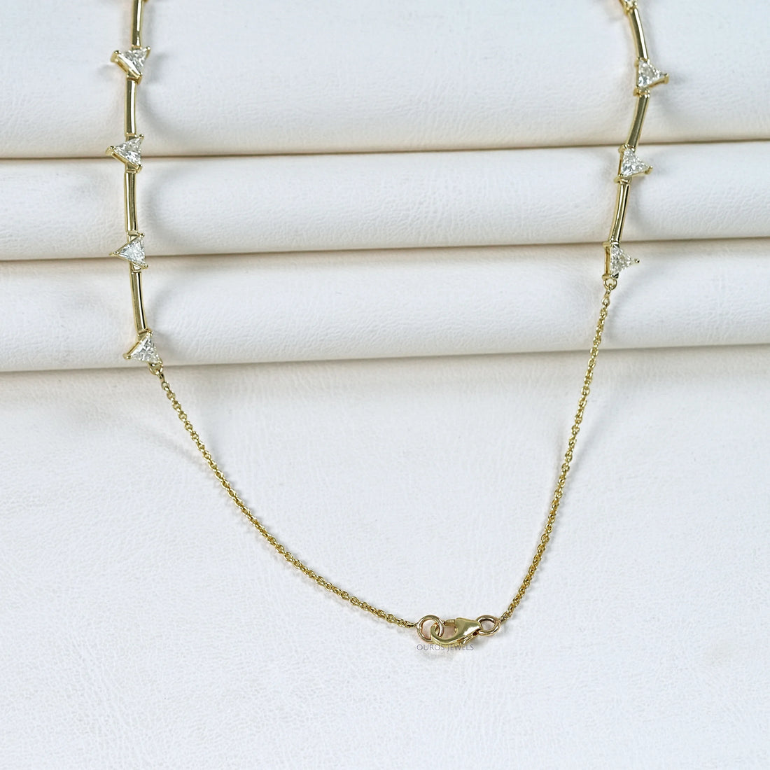 Triangle Cut Bar Chain Necklace Necklaces