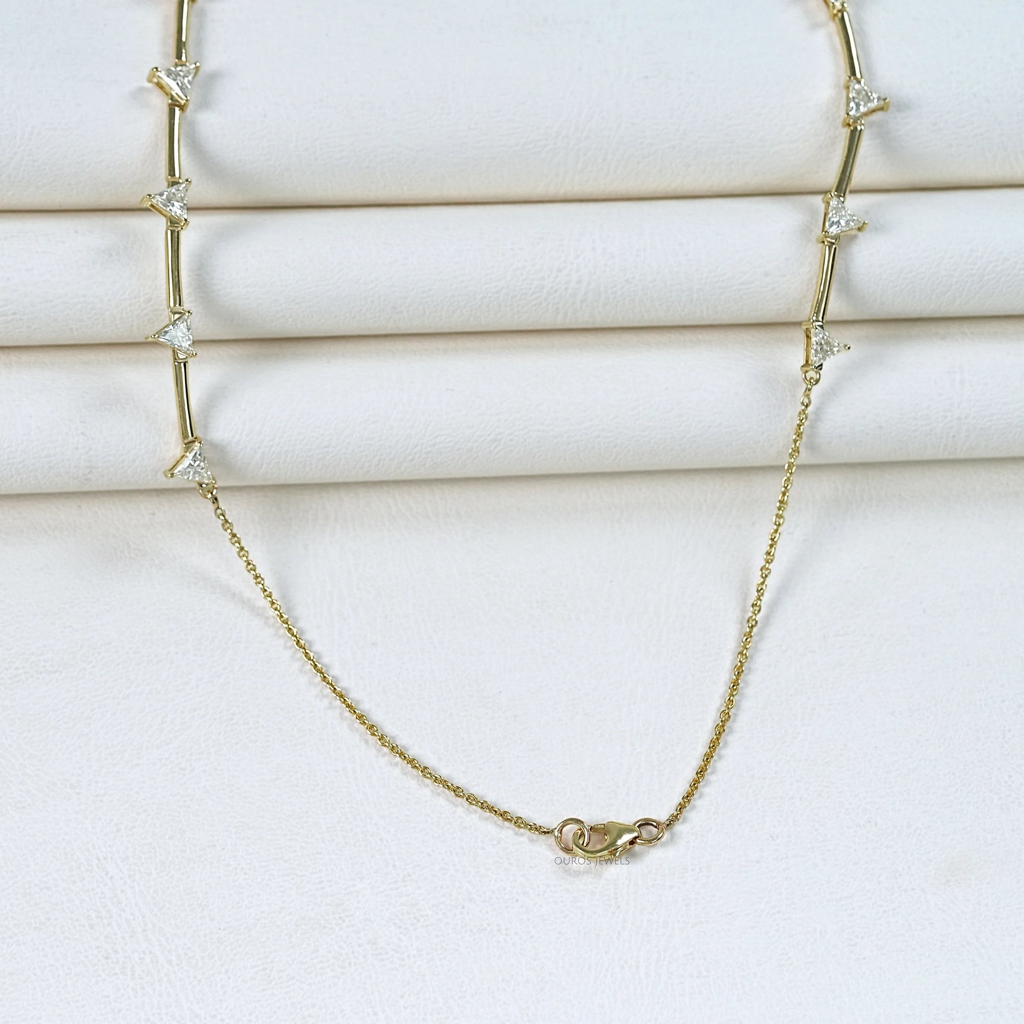 Triangle Cut Bar Chain Necklace Necklaces