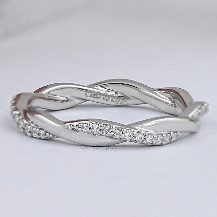 Twisted Infinity Round Diamond Eternity Band Ring