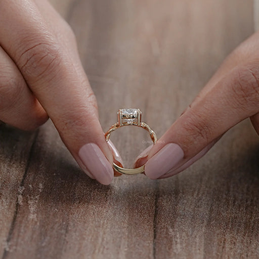 Twisted Round Cut Lab Created Diamond Anniversary Ring Rings