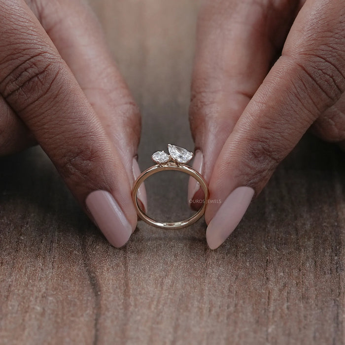 Oval And Pear Lab Diamond Toi Et Moi Ring Ring