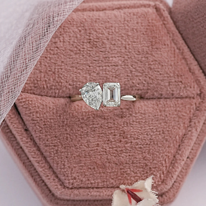 Emerald And Pear Lab Diamond Toi Moi Ring Ring