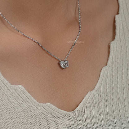 Pear And Emerald Lab Diamond Toi Moi Pendant Necklaces