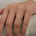 Two Stone Lab Diamond Bezel Set Ring Ring