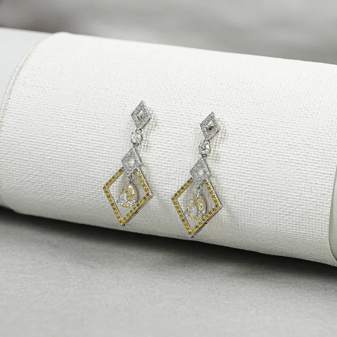 Kite Shape Pear Diamond Dangle Earrings Earrings