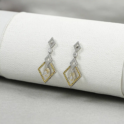 Kite Shape Pear Diamond Dangle Earrings Earrings