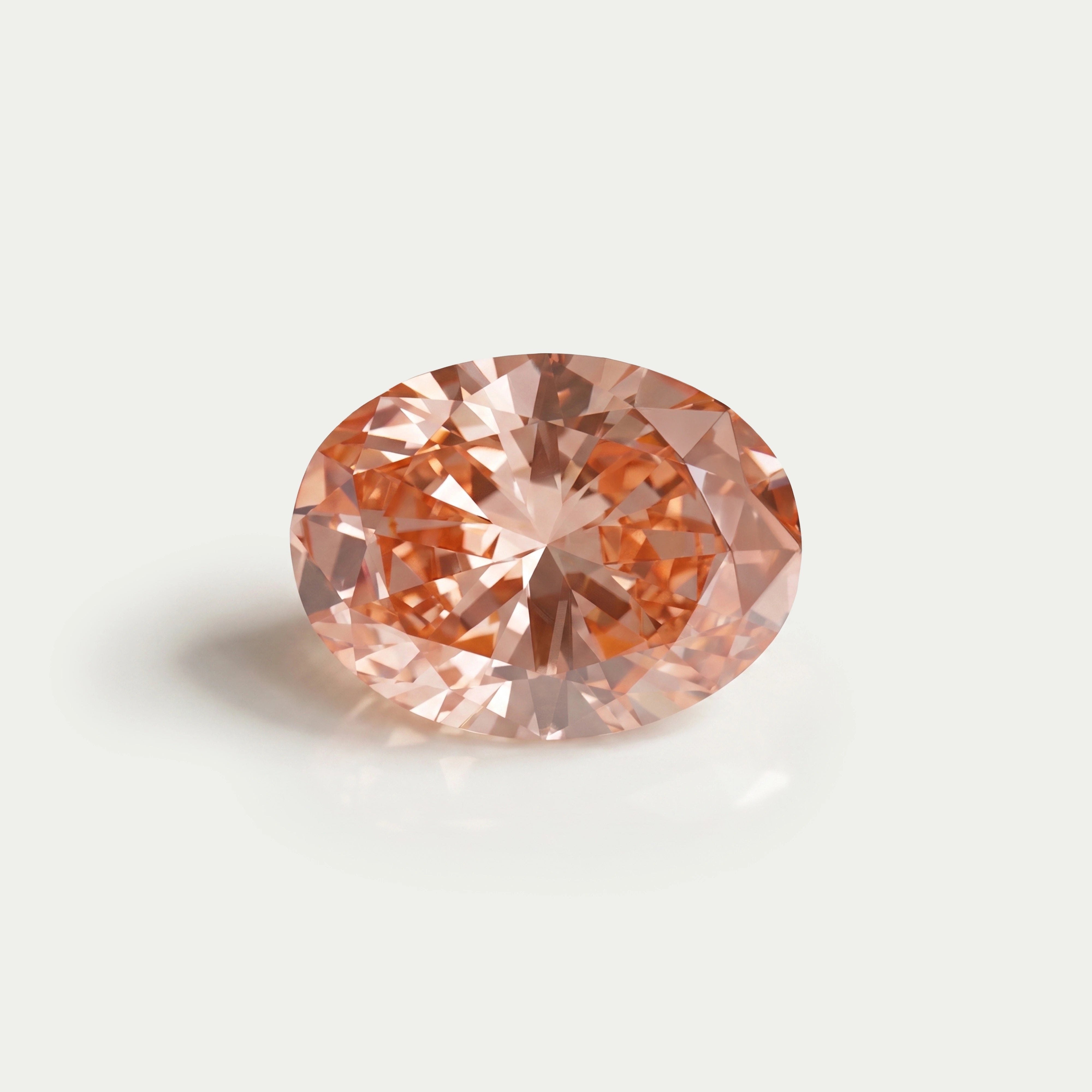 Ouros Jewels 0.82 Carat Fancy Pink Vivid Oval Cut Lab Grown Diamond