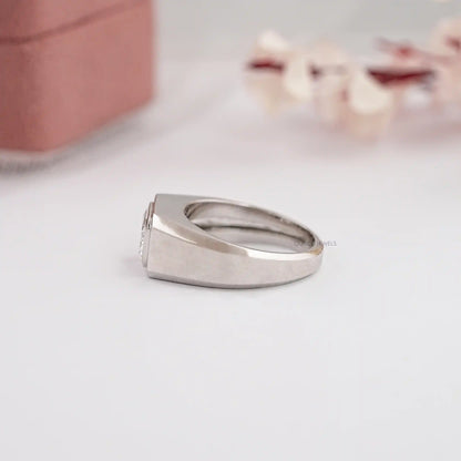 Emerald Cut Lab Diamond Men's Wedding Ring Ring