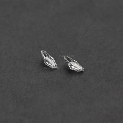 Modified Lozenge Cut Lab Diamond Pair Loose
